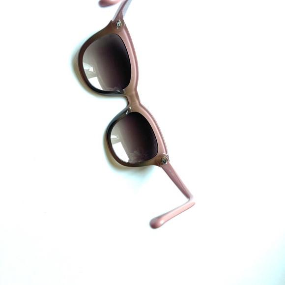 J. Crew Brown ombre cat eye Sunglasses with Dark Lenses mauve plum new - Picture 2 of 6
